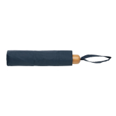 20.5" Impact AWARE™ RPET 190T pongee bambus mini paraply, marine blå