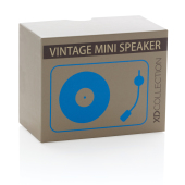 Mini Vintage 3W draadloze speaker, blauw
