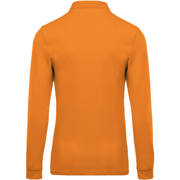 Piqué-herenpolo lange mouwen Orange 4XL