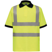 High Visibility Short Sleeve Polo Shirt Hi Vis Yellow XXL