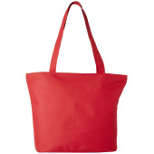 Panama polyester draagtas met rits 20L - Rood