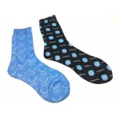 Paar sokken 36/40, materiaal katoen, all-over geweven in maximaal 6 kleuren