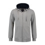 L&S Heavy Sweater Hooded Cardigan for him grey heather L