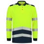 Poloshirt High Vis Bicolor Lange Mouw 203008 Fluor Yellow-Ink XS