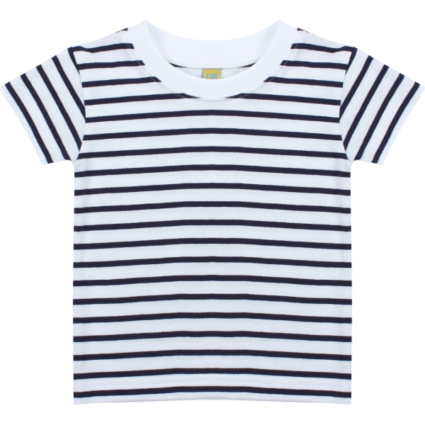 Short Sleeve Striped T-shirt White / Oxford Navy 6/12M