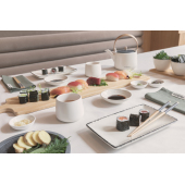Ukiyo sushi dinerset voor 2, wit, zwart