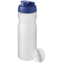 Baseline® Plus 650 ml sportfles met shaker bal - Blauw/Frosted transparant