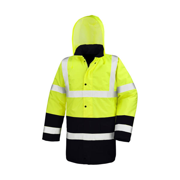 Core Motorway 2-Tone Safety Coat - Fluorescent Yellow/Black