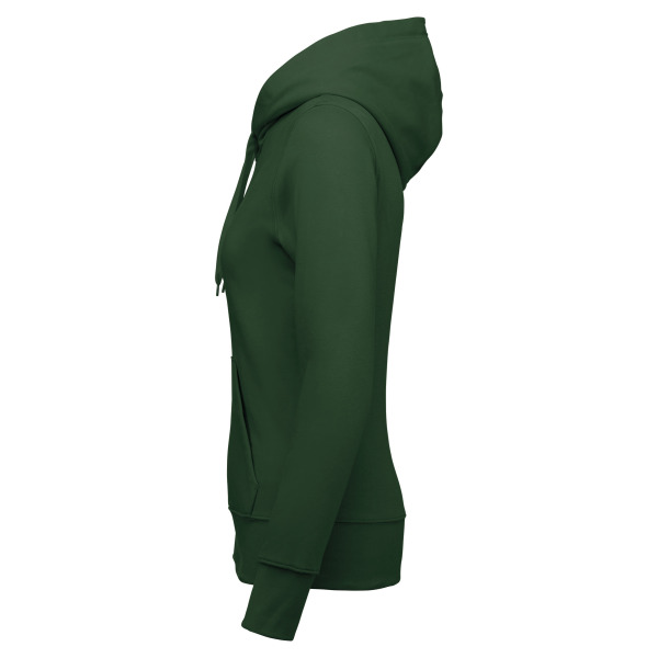 Ecologische damessweater met capuchon Forest Green XXL