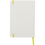 Spectrum A5 notitieboek met gekleurde sluiting - Wit/Geel