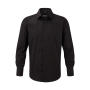 Fitted Long Sleeve Stretch Shirt - Black - M