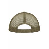 MB070 5 Panel Polyester Mesh Cap - olive - one size