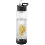 Tutti-frutti 740 ml Tritan™ infuser sport bottle - Transparent/Solid black