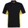 Track Poly/Cotton Piqué Polo Shirt, Black/Yellow, XXL, Kustom Kit