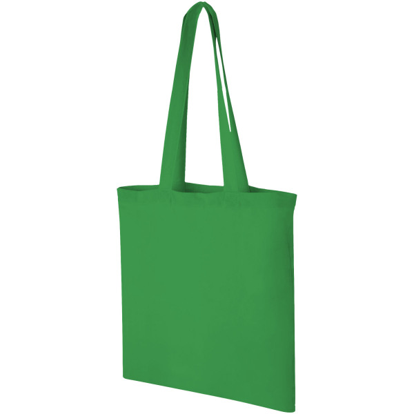 Madras 140 g/m² cotton tote bag 7L - Bright green