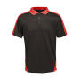 Contrast Coolweave Polo - Black/Classic Red - M