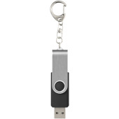 Rotate USB met sleutelhanger - Zwart - 64GB