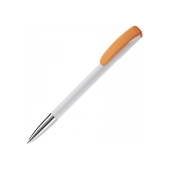 Balpen Deniro metal tip hardcolour - Wit / Oranje