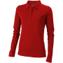 Calgary 180 g/m² damespolo met lange mouwen - Rood - XS