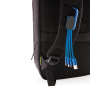 4-in-1 kabel met karabijnhaak, blauw