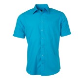Men's Shirt Shortsleeve Poplin - turquoise - XXL