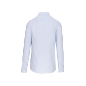 Heren Oxford overhemd lange mouwen Striped White / Oxford Blue 3XL