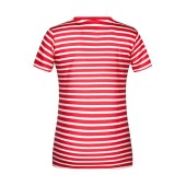 Ladies' T-Shirt Striped - red/white - S