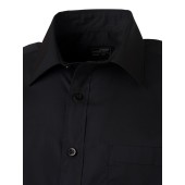 Men's Shirt Shortsleeve Poplin - black - XL