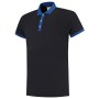 Poloshirt Bicolor Fitted 201002 Navy-Royalblue 4XL