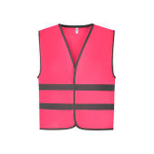 Kids Fluo Reflective Border Waistcoat - Pink - 10-12 (L)