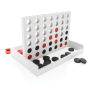 Connect four wooden game, white