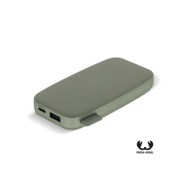 2PB6100 | Fresh 'n Rebel Powerbank 6.000mAh USB-C - Dried Green