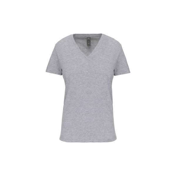 Dames-t-shirt BIO150 V-hals Oxford Grey XS
