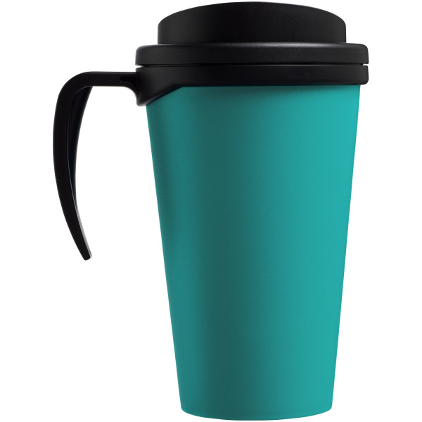 Americano® Grande 350 ml insulated mug - Aqua blue/Solid black