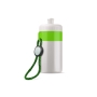 Bidon met rand en koord 500ml - Wit / Licht groen