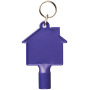 Maximilian huisvormige meterbox-sleutel met sleutelhanger - Paars