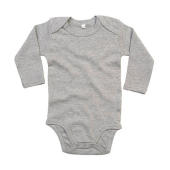 Baby long Sleeve Bodysuit - Heather Grey Melange - 0-3