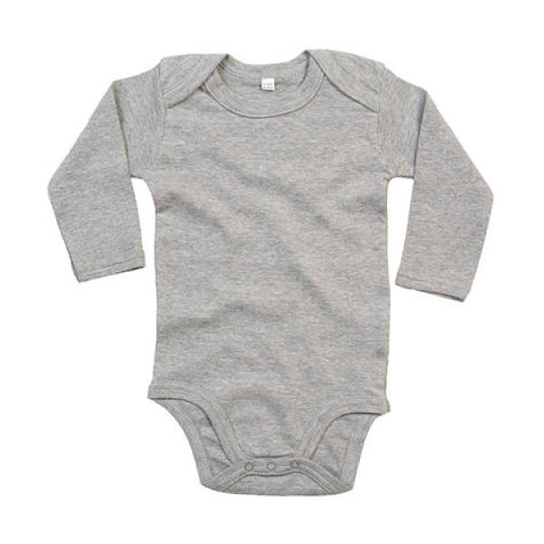 Baby long Sleeve Bodysuit - Heather Grey Melange - 0-3