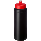 Baseline® Plus 750 ml drikkeflaske med sportslåg - Ensfarvet sort/Rød