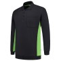 Polosweater Bicolor Borstzak 302001 Navy-Lime 3XL