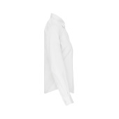 Dames poplin blouse lange mouwen White XS