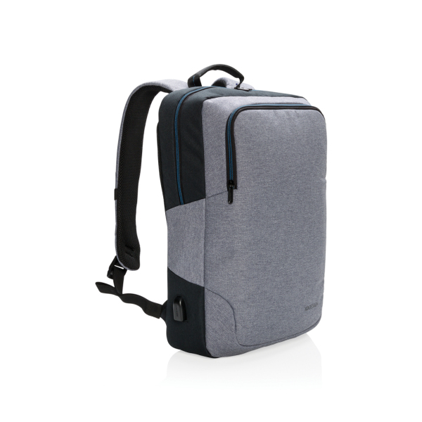 Arata 15” laptop backpack, grey, black