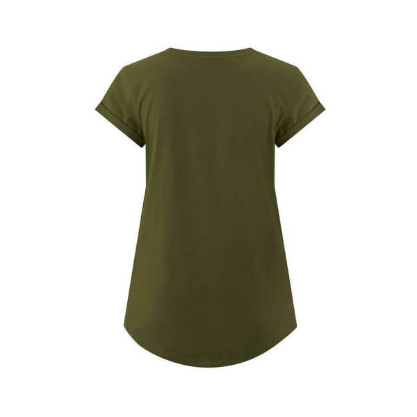 Women's Rolled Sleeve T-shirt Khaki Green S