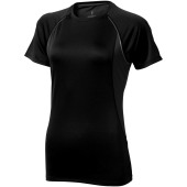Quebec cool fit dames t-shirt met korte mouwen - Zwart/Antraciet - XS