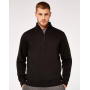 Regular Fit 1/4 Zip Sweatshirt - Black - XS
