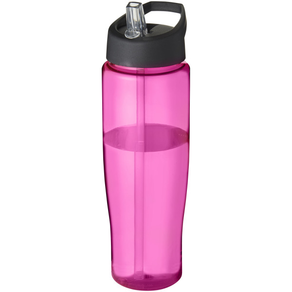 H2O Active® Tempo 700 ml spout lid sport bottle - Pink/Solid black