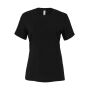 Women's Relaxed CVC Jersey Short Sleeve Tee - Black Heather - XL