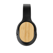 RCS en FSC® bamboe Elite Opvouwbare draadloze hoofdtelefoon, zwart