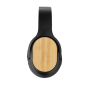 RCS en FSC® bamboe Elite Opvouwbare draadloze hoofdtelefoon, zwart