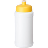 Baseline® Plus 500 ml bottle with sports lid - White/Yellow